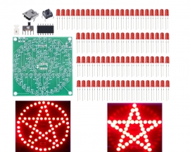 LED Circular Pentagram Water Flowing Light Electronic DIY Kits, Soldering Project for School Students STEM Teaching and Circuit Learning